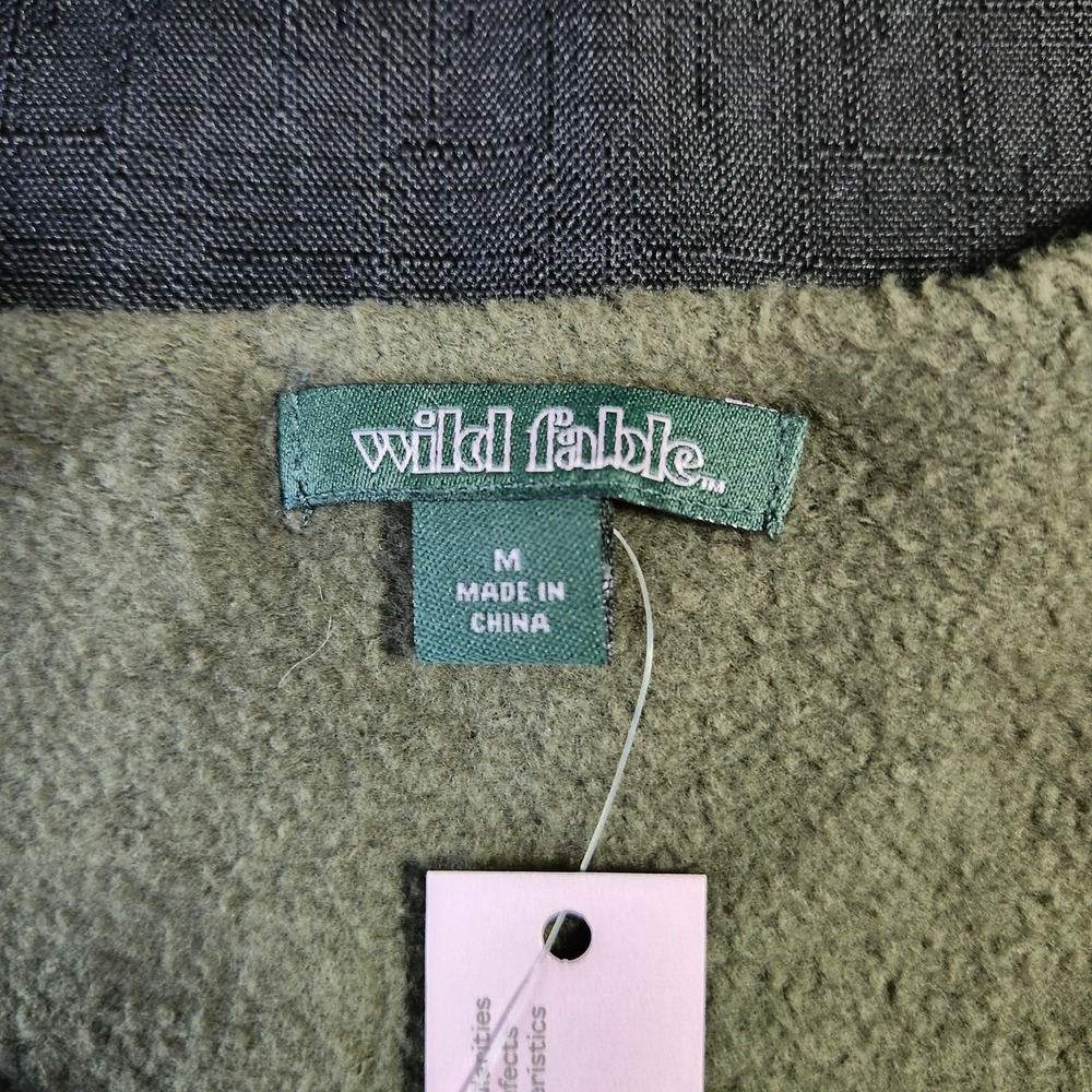 NWT Wild Fable Olive Green "cut" Cropped Sweatshirt Size M - Picture 5 of 16